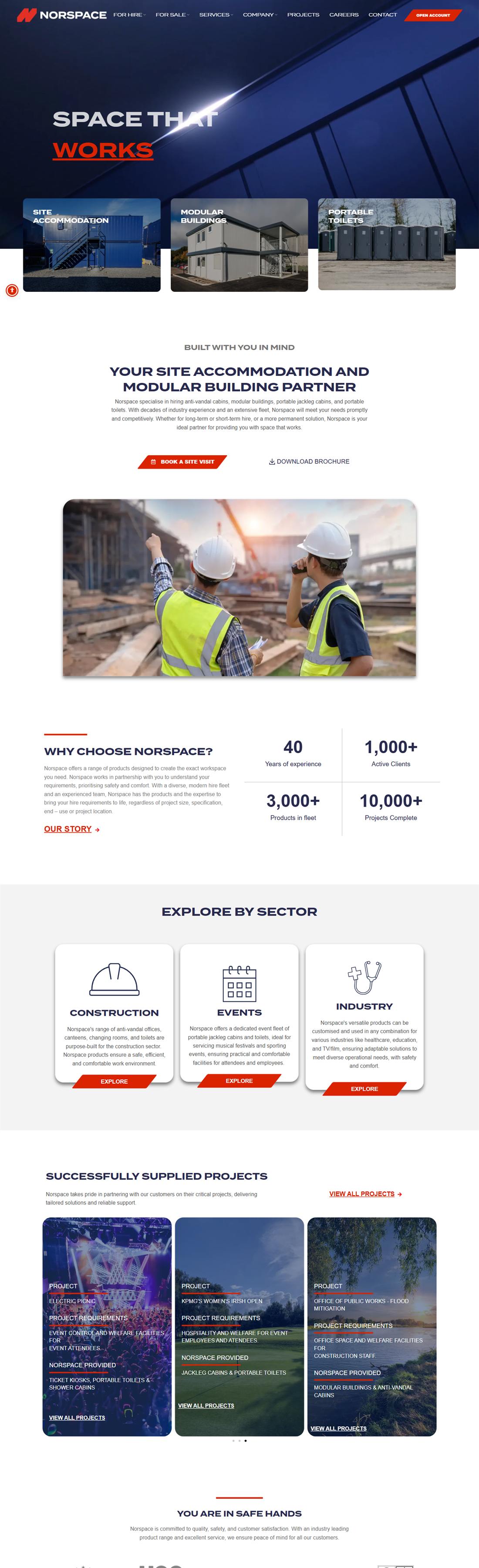 Norspace Hire website